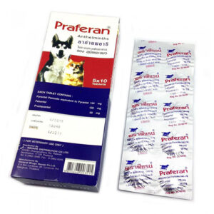 Praferan tablets deworming for Cat and Dog
