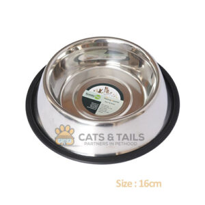 SS STEEL BOWL 16CM FOR PETS
