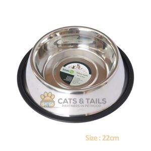 SS STEEL BOWL 22CM FOR PETS