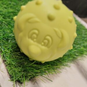 TEATHER TOY BALL DOG FACE  LARGE