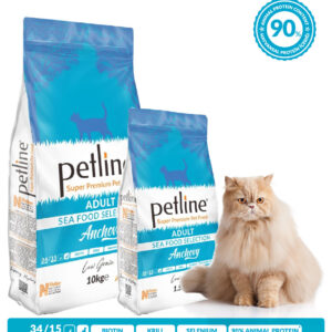 PETLINE SUPER PREMIUM ADULT CAT FOOD (SEA FOOD) 1.5KG