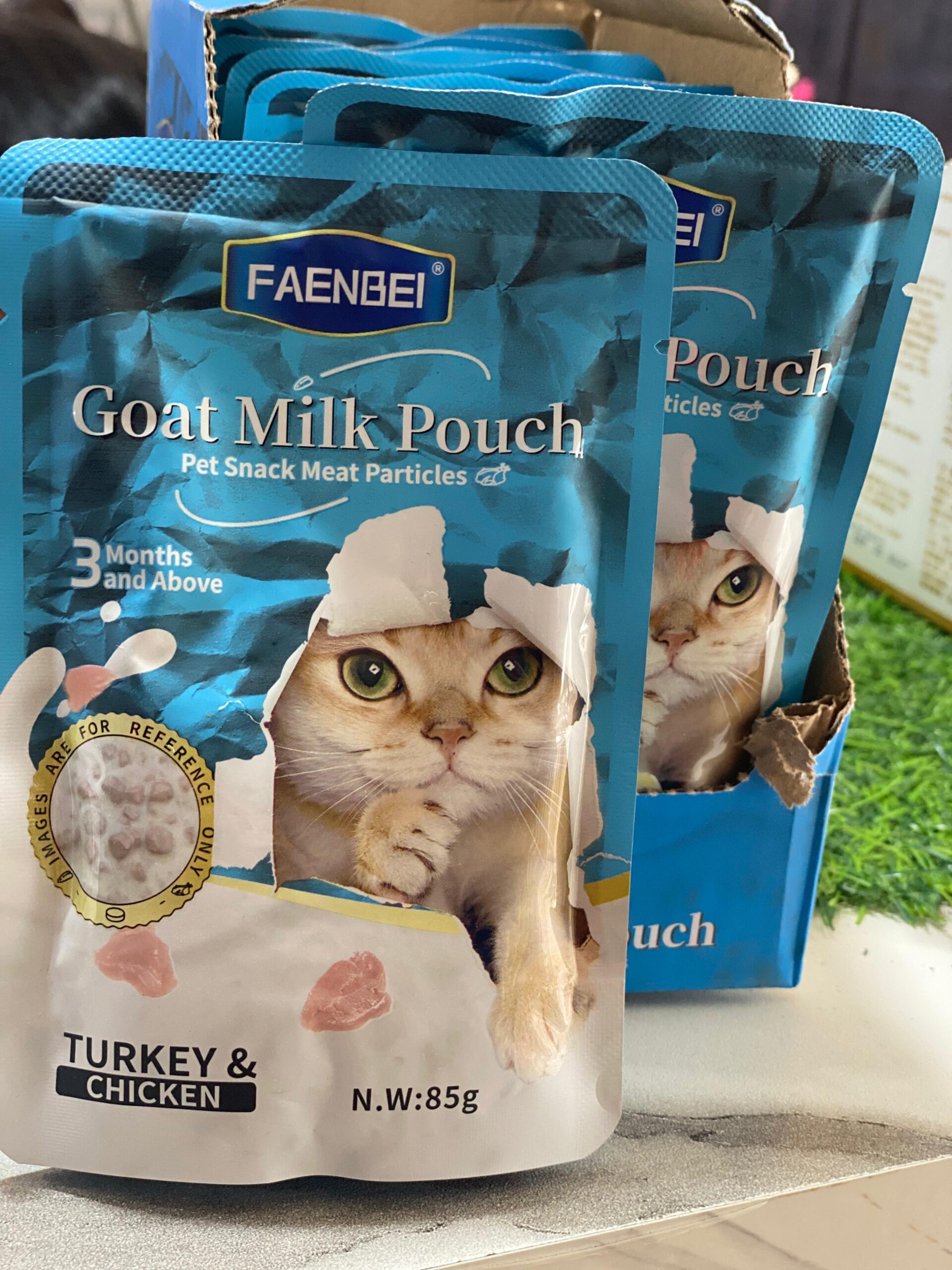 FAENBIE GOAT MILK MEAT PARTICLES 85G TURKEY AND CHICKEN